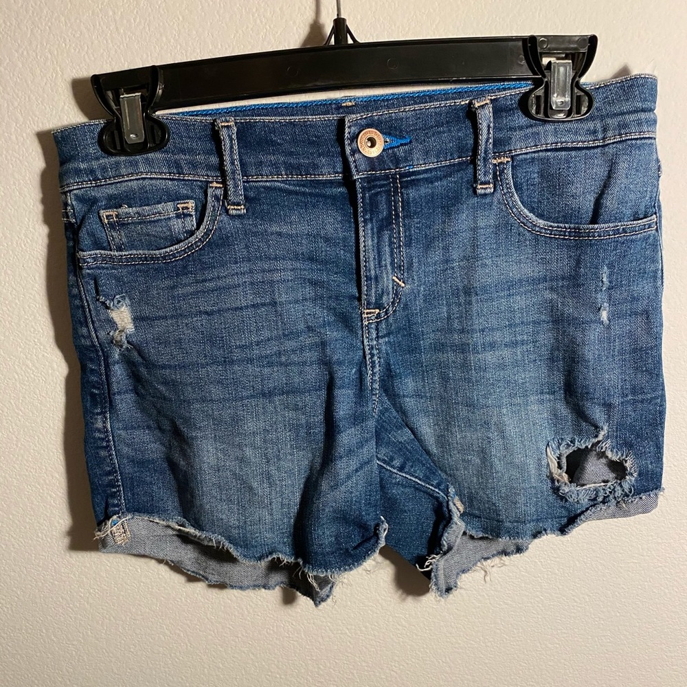 abercombie kids ripped jean shorts xs